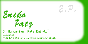 eniko patz business card